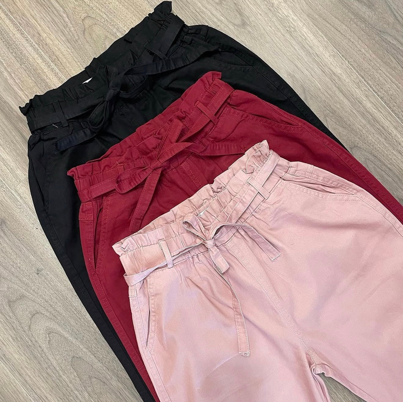 Pantalon de Vestir cinturon arruchada