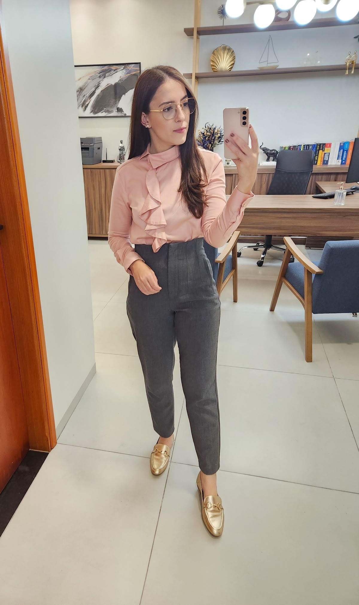 Pantalón pinzas estilo Zara de lanilla