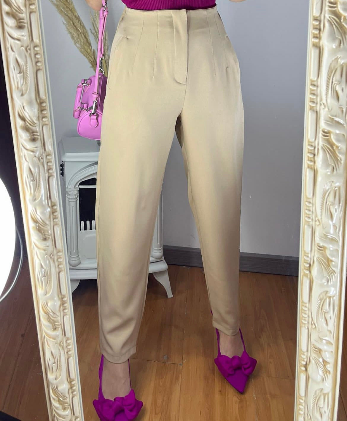 Pantalón pinzas estilo Zara